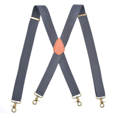 Men's Vintage Suspenders 3 Wide X Back 4 Strong Bronze Snap Hooks