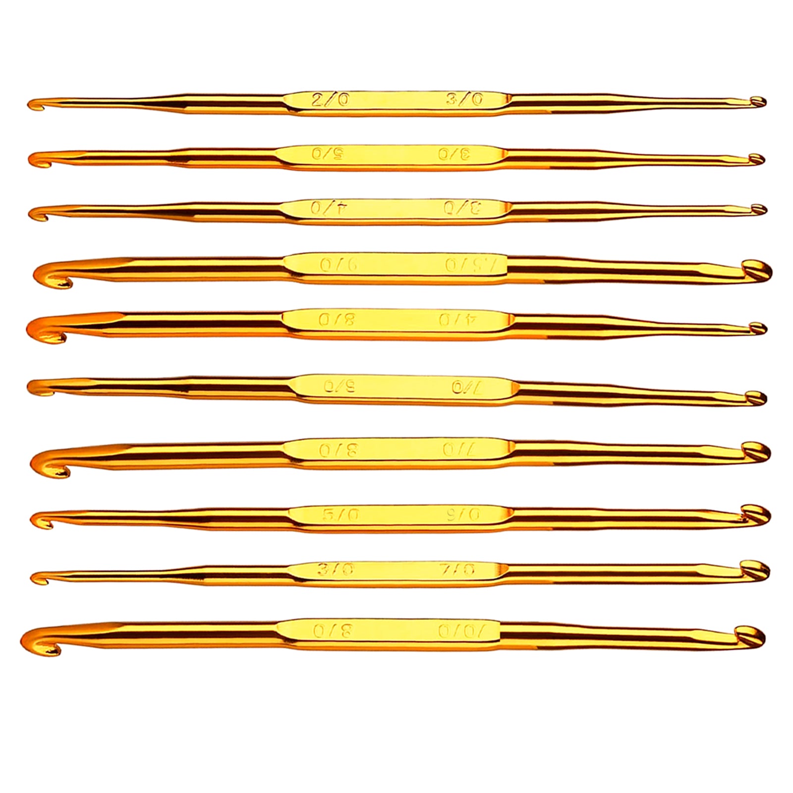 10pcs Crochet Hooks Set Double Sided Crochet Hooks Knitting Needles Aluminium