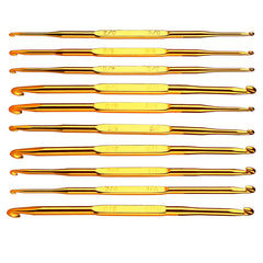 10pcs Crochet Hooks Set Double Sided Crochet Hooks Knitting Needles Aluminium