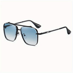 Gradient Metal Frame Sunglasses for Men UV Protection