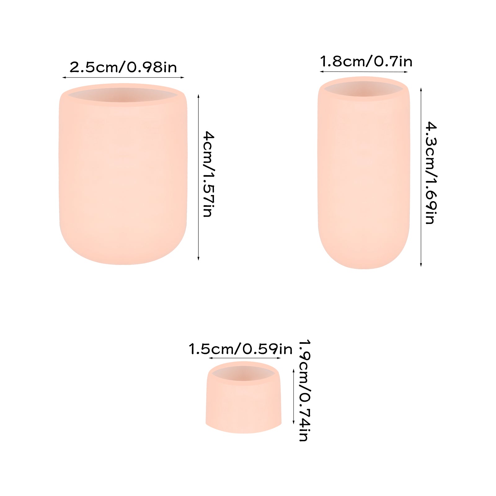 10pcs Silicone Toe Covers for Men & Women