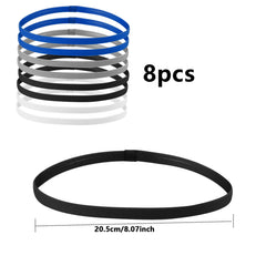8pcs Sport Headbands for Football Soccer Basketball Running Yoga