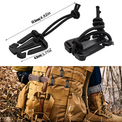 19pcs Molle Strap Attachments Set D Ring Carabiner Hooks Nylon Buckle