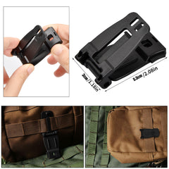 19pcs Molle Strap Attachments Set D Ring Carabiner Hooks Nylon Buckle