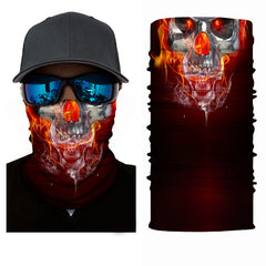 Skull Bandana Face Mask 3D Magic Scarf UV Protection