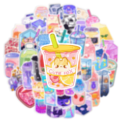 50pcs Waterproof Doodle Stickers for Laptops Water Bottles & Scrapbooks