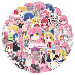 50pcs Cartoon Anime Waterproof Stickers for Laptops Cars Bikes
