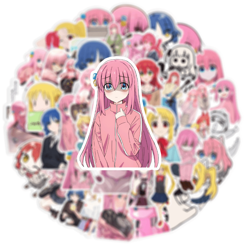 50pcs Cartoon Anime Waterproof Stickers for Laptops Cars Bikes