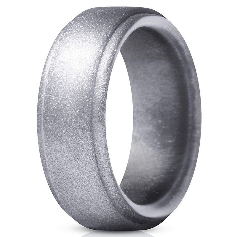 Men's Silicone Band Ring Minimalist Design