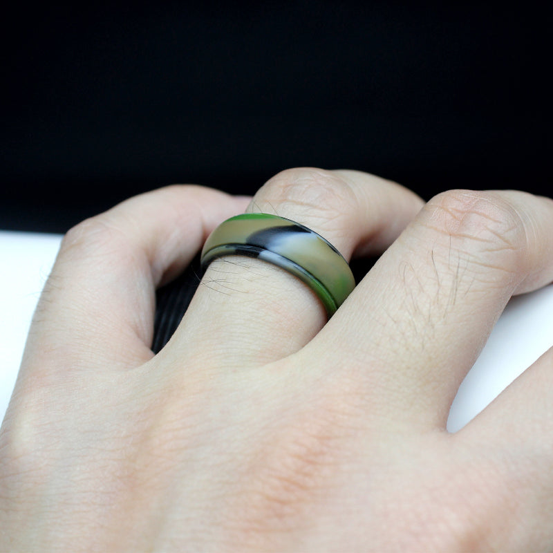 Men's Silicone Band Ring Minimalist Design
