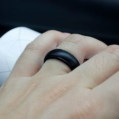 Men's Silicone Band Ring Minimalist Design