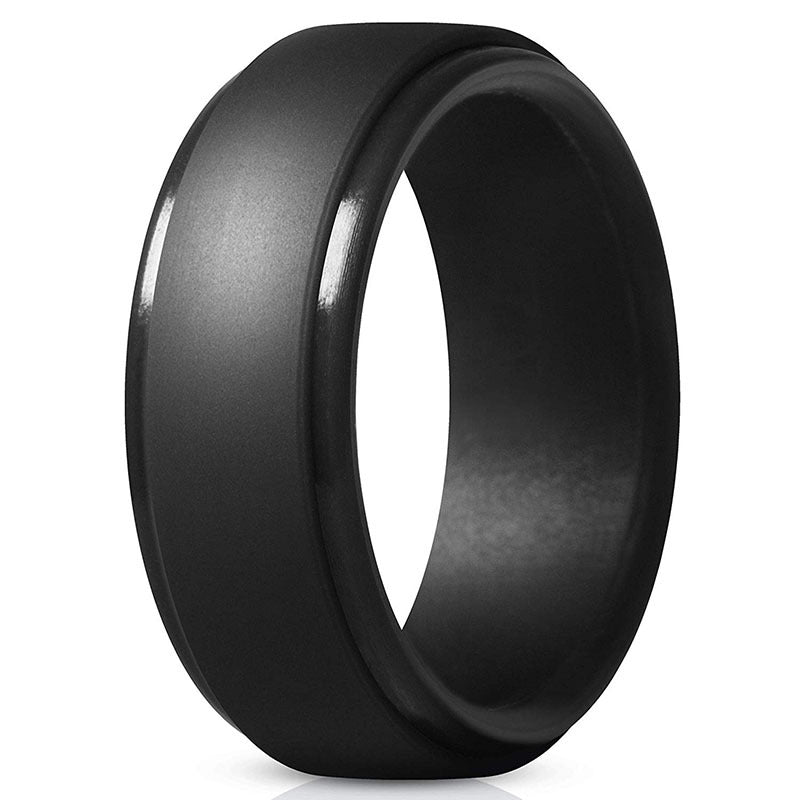 Men's Silicone Band Ring Minimalist Design