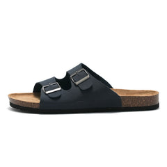Men's Buckle Strap Slides Comfortable Sandals