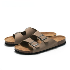 Men's Buckle Strap Slides Comfortable Sandals