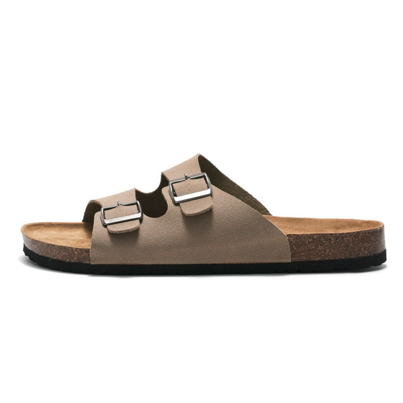 Men's Buckle Strap Slides Comfortable Sandals