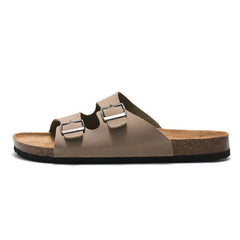 Men's Buckle Strap Slides Comfortable Sandals