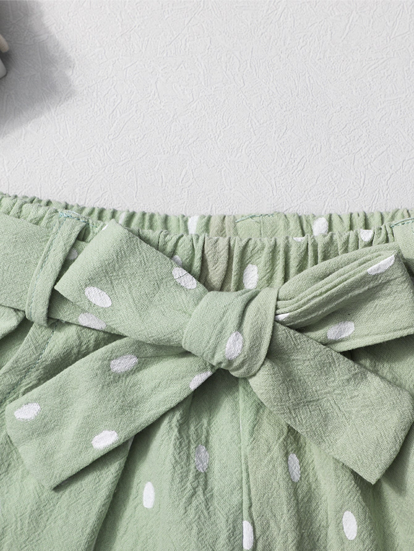 3pc Girls Watermelon Print T shirt & Polka Dot Shorts Set