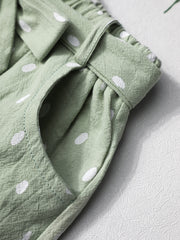3pc Girls Watermelon Print T shirt & Polka Dot Shorts Set