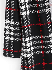 Ethnic Tribal Print Jacket Crew Neck Long Sleeve Loose Outerwear