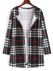 Ethnic Tribal Print Jacket Crew Neck Long Sleeve Loose Outerwear