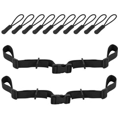2pcs Backpack Chest Strap w/12 Zipper for Hiking Climbing