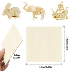 20Pcs Balsa Wood Sheets Plywood Thin Craft Wood Board Unfinished Wood