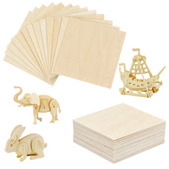 20Pcs Balsa Wood Sheets Plywood Thin Craft Wood Board Unfinished Wood