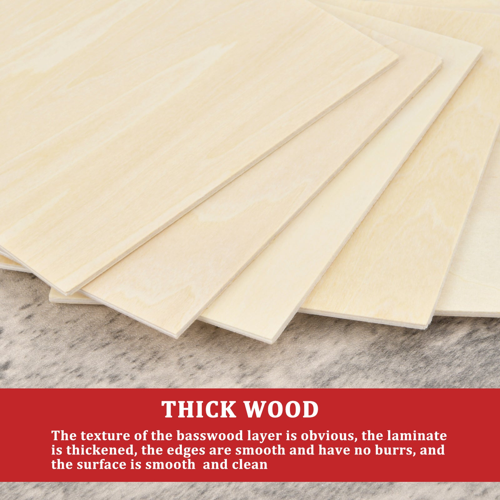20Pcs Balsa Wood Sheets Plywood Thin Craft Wood Board Unfinished Wood