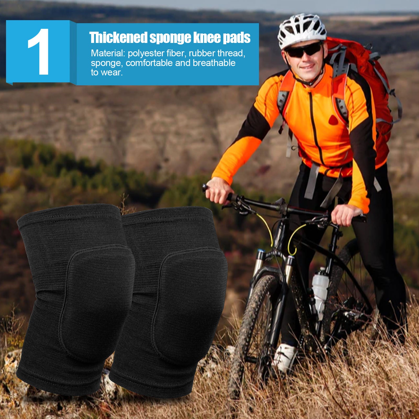 Protective Knee Pads Non Slip Anti Collision Sleeve Brace for Sports