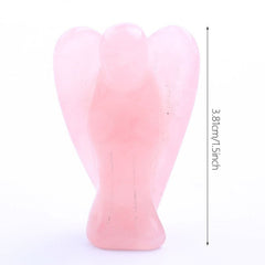 3 Natural Healing Crystal Angel Hand Carved Figurine Skull Gift