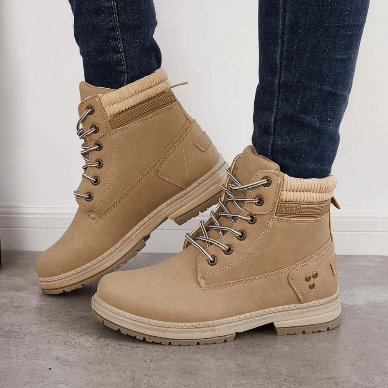 Women's Lace-up Ankle Boots Warm Combat Outdoor Shoes