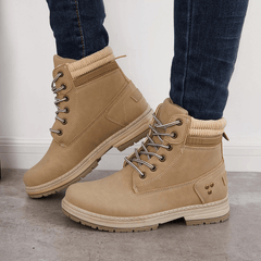 Women's Lace-up Ankle Boots Warm Combat Outdoor Shoes