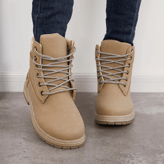 Women's Lace-up Ankle Boots Warm Combat Outdoor Shoes
