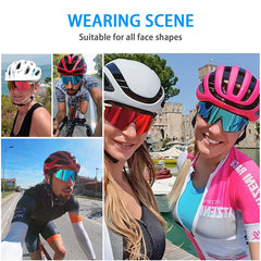 NRC 3lens Cycling Glasses Men Women Windproof Bike Sun Glasses