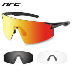 NRC 3lens Cycling Glasses Men Women Windproof Bike Sun Glasses