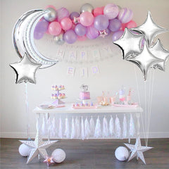 42Pcs Moon & Star Foil Balloons for Graduation Baby Shower Wedding