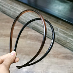 Vintage Thin Hairband With Teeth Non Slip Solid Headband