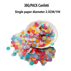 30g Multicolored Round Confetti Pack