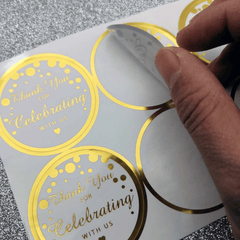 60pcs Golden Thank You Stickers for Celebrations & Events
