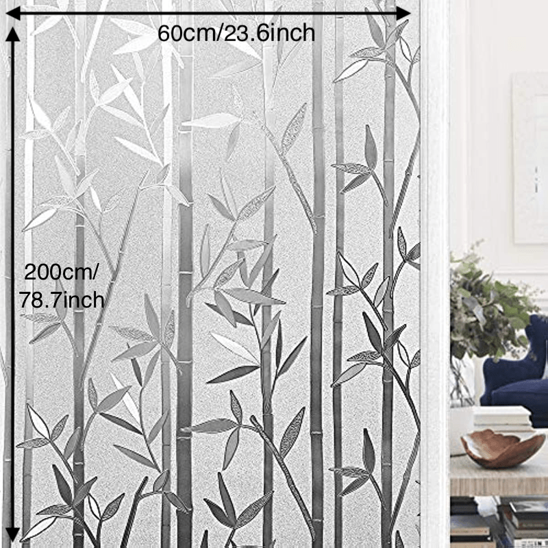Privacy Frosted Window Film 59X199 - Perfect for Bathroom, Living Room, Office