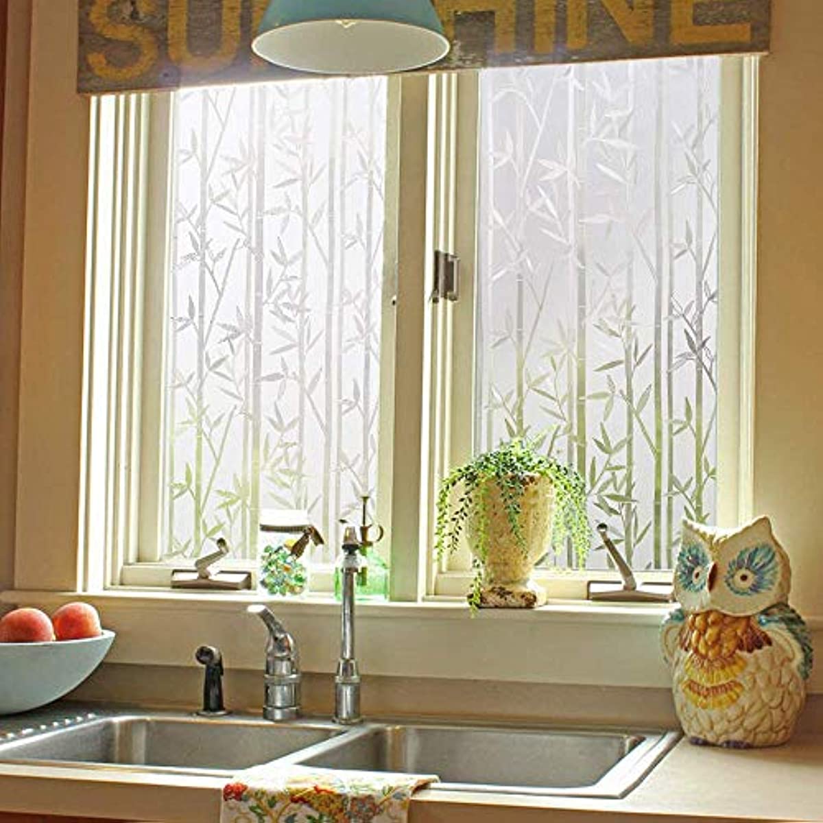 Privacy Frosted Window Film 59X199 - Perfect for Bathroom, Living Room, Office