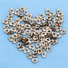 100pcs Rustic Wooden Love Hearts for Weddings and Decorations