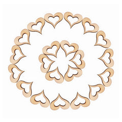 100pcs Rustic Wooden Love Hearts for Weddings and Decorations