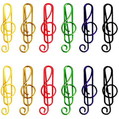 50 pcs Musical Notes Metal Paper Clips for Office and School Supplies