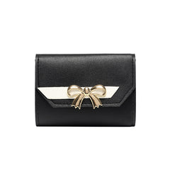 Short Wallet Hit Women Bow Tie Hasp Purse Multiple Card Slots