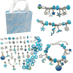 DIY Bracelet Making Kit with Beads, Charms, Bracelets, and Cords