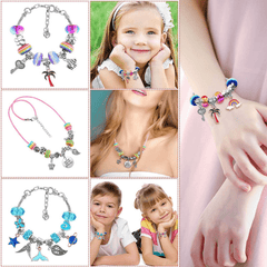 DIY Bracelet Making Kit with Beads, Charms, Bracelets, and Cords