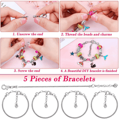 DIY Bracelet Making Kit with Beads, Charms, Bracelets, and Cords