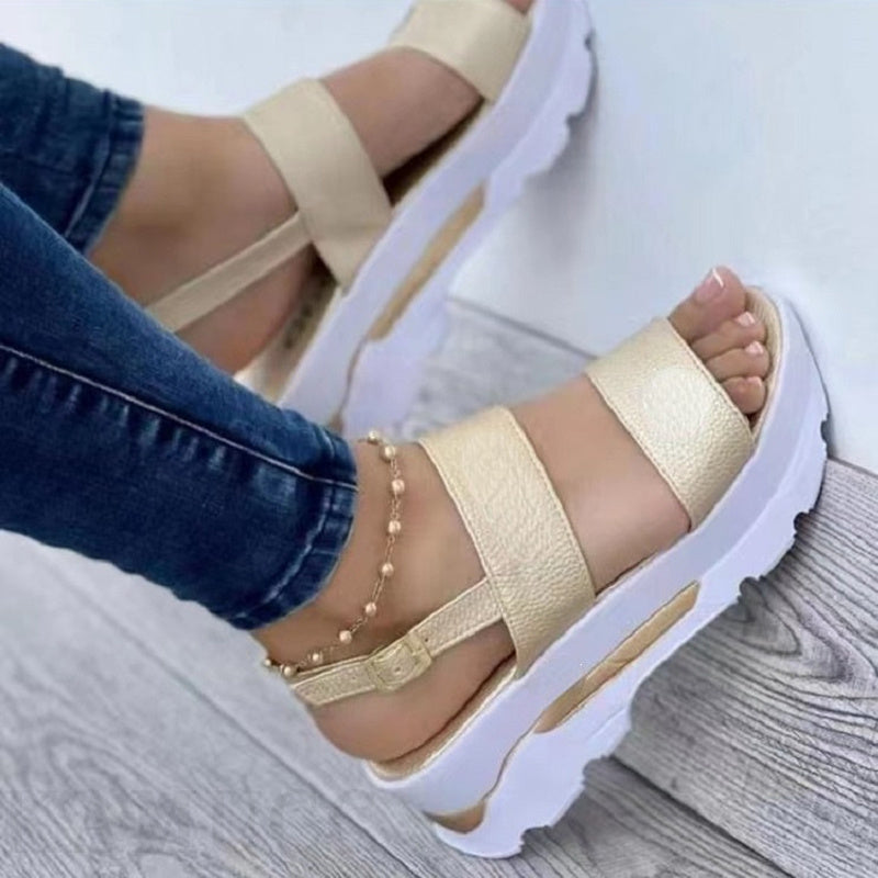 Women's Platform Wedge Sandals Ankle Strap Summer Shoes