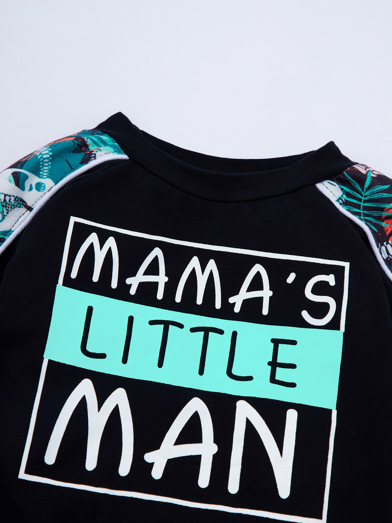 Boys Letter Print Sweatshirt Set Long Sleeve & Pants